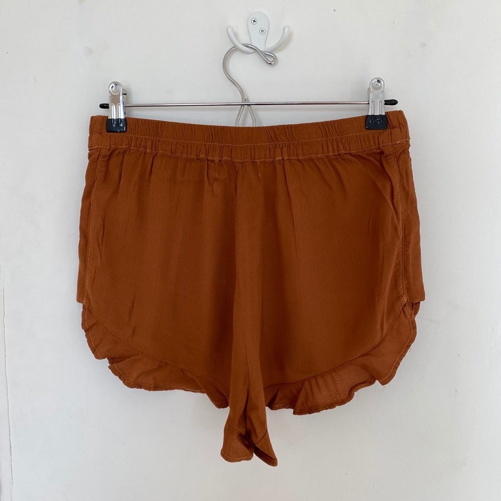 Cognac Two Piece Ruffle Tank/Short Set - Picture 6 of 7